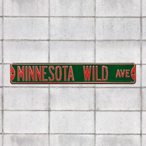 Minnesota Wild: Minnesota Wild Avenue - Officially Licensed NHL Metal Street Sign 36.0"W x 6.0"H by Fathead | 100% Steel