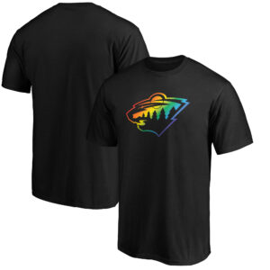 Men's Fanatics Branded Black Minnesota Wild Team Pride Logo T-Shirt