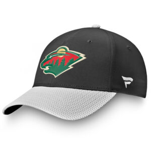 Men's Fanatics Branded Black Minnesota Wild 2021 Stanley Cup Playoffs Bound Locker Room Structured Adjustable Hat